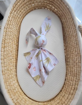 Miękka przytulanka DOUDOU kocyk króliczek z bawełny - In the country