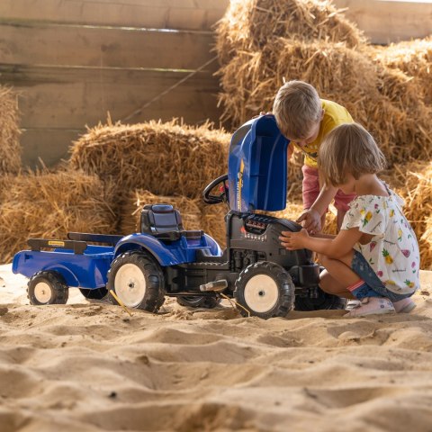 FALK Traktor na Pedały New Holland z Przyczepą i Otwieraną Maską 2-5 lat