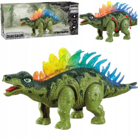 Dinozaur Stegozaur Interaktywny LED Dźwięk Chodzący dla dzieci zabawka