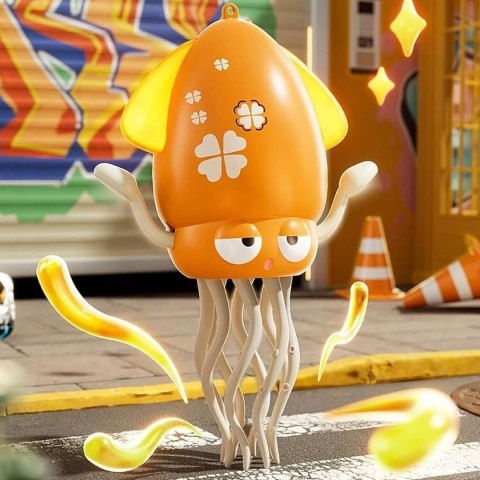 Interaktywna Ośmiornica Tańcząca USB - dla dzieci z Muzyką i LED + Wędka