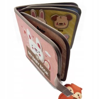 Książeczka filcowa dla dzieci tablica manipulacyjna rzepy Montessori