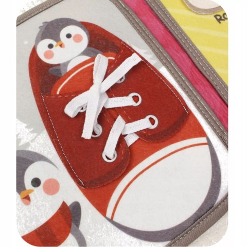 Książeczka filcowa dla dzieci tablica manipulacyjna rzepy Montessori