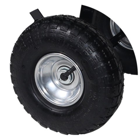 Wózek transportowy ogrodowy taczka wywrotka przyczepka rączka skrętne koła, zielony