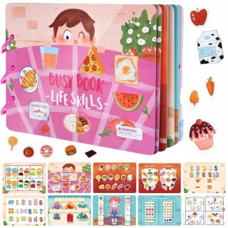 Cicha Książeczka Montessori Żywność na rzepy DIY Edukacyjna dla dzieci