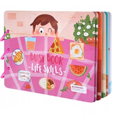 Cicha Książeczka Montessori Żywność na rzepy DIY Edukacyjna dla dzieci