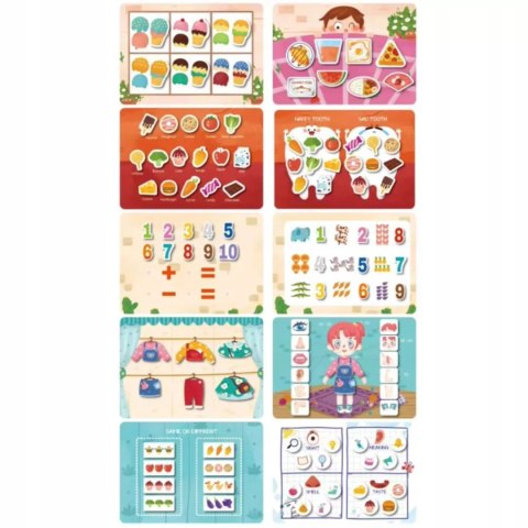 Cicha Książeczka Montessori Żywność na rzepy DIY Edukacyjna dla dzieci