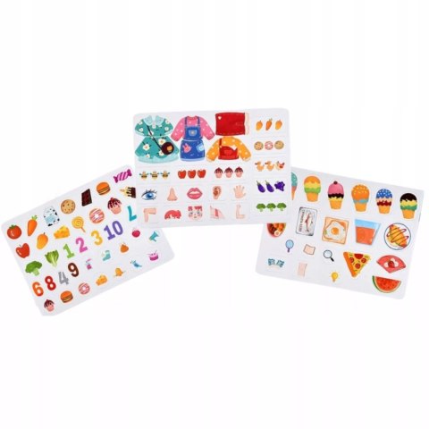 Cicha Książeczka Montessori Żywność na rzepy DIY Edukacyjna dla dzieci