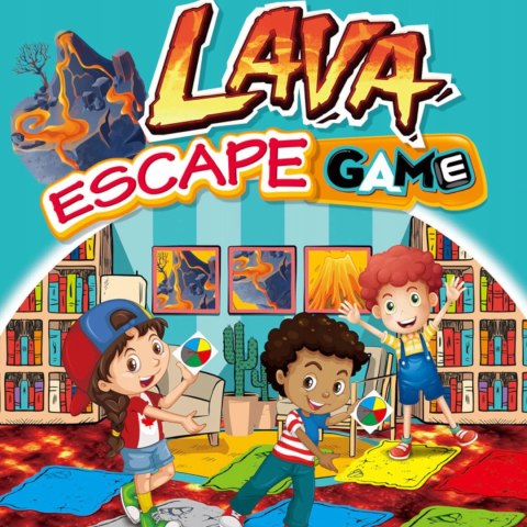 Gra Zręcznościowa podłoga to lawa dla Dzieci + Koło 20 Pól rodzinna