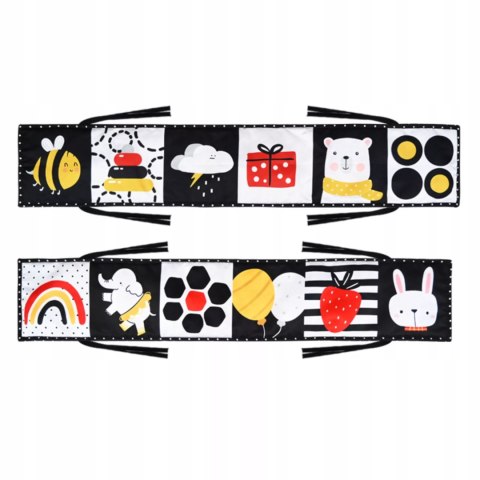 Książeczka edukacyjna kontrastowa dla niemowląt piszczy szeleści