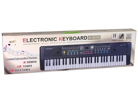 ND24_14617 Keyboard MQ-6112 Mikrofon Uchwyt Na Nuty 61 Klawiszy 5905515350723