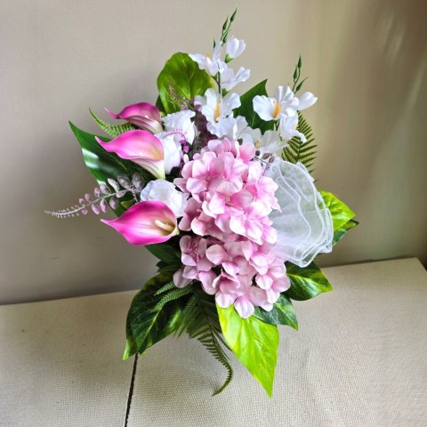 Komplet stroik na cmentarz stroiki na grób bukiet donica mieczyk