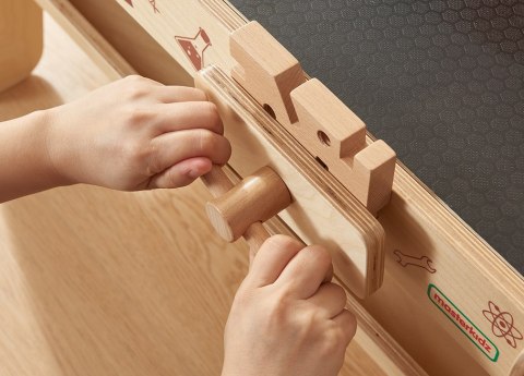 MASTERKIDZ Drewniany Warsztat XXL Montessori STEM z Narzędziami + Akcesoria