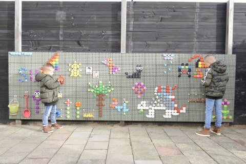 MASTERKIDZ Panel Ścienny Tablica Naukowa Kreatywna STEM Tablica na zewnątrz Outdoor + Panel Monatażowy 120x80cm