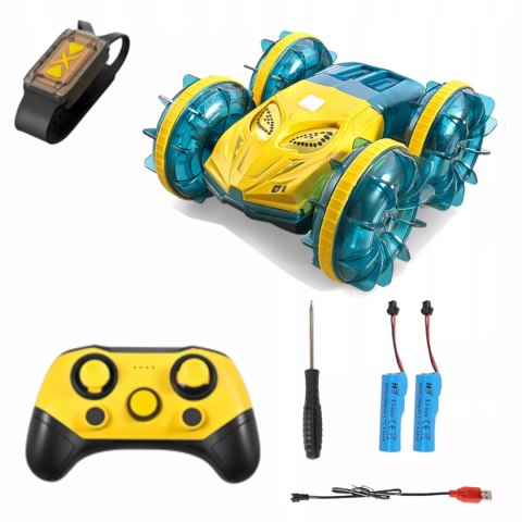 Samochód zdalnie sterowany JEŹDZI PO WODZIE terenowy AMFIBIA dla dzieci