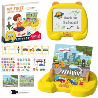 Tablica Magnetyczna Edukacyjna do rysowania dla dzieci układanka pojazdy