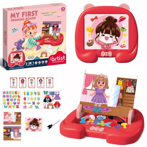 Tablica Magnetyczna Edukacyjna do rysowania dla dziewczynki układanka moda
