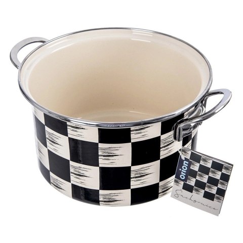 Garnek Emaliowany 3 L ORION SZACHOWNICA 20 cm Indukcja Zmywarka