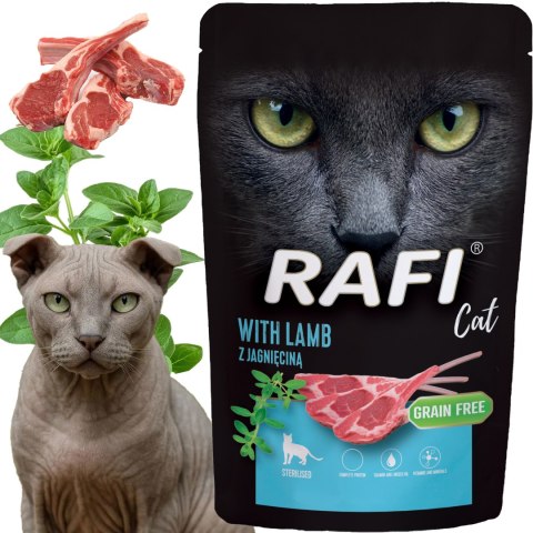RAFI Karma Mokra Pasztet Dla Kotów Sterylizowanych z Jagnięciną 100g - 1 szt.