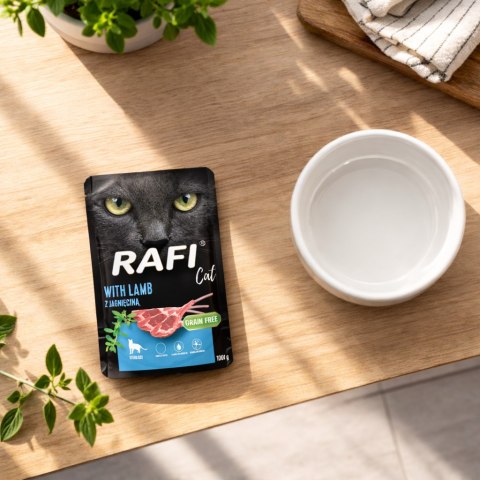 RAFI Karma Mokra Pasztet Dla Kotów Sterylizowanych z Jagnięciną 100g x 10 szt.