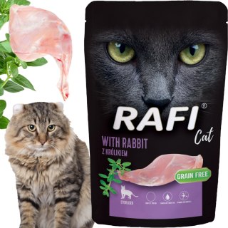 RAFI Karma Mokra Pasztet Dla Kotów Sterylizowanych z Królikiem 100g - 1 szt.