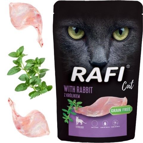RAFI Karma Mokra Pasztet Dla Kotów Sterylizowanych z Królikiem 100g - 1 szt.