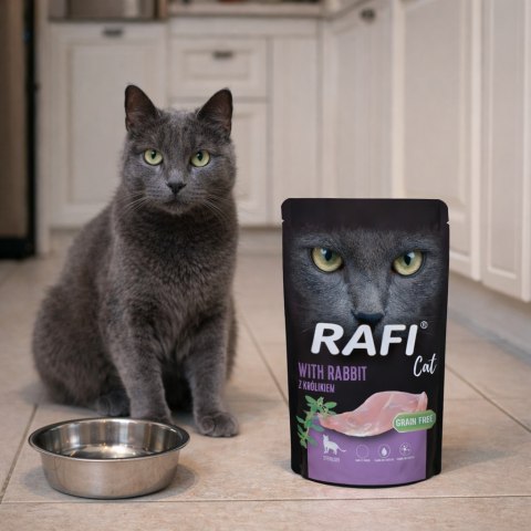 RAFI Karma Mokra Pasztet Dla Kotów Sterylizowanych z Królikiem 100g x 40 szt.