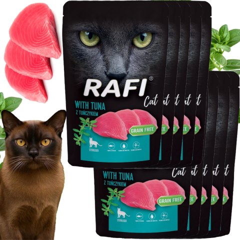 RAFI Karma Mokra Pasztet Dla Kotów Sterylizowanych z Tuńczykiem 100g x 10 szt.
