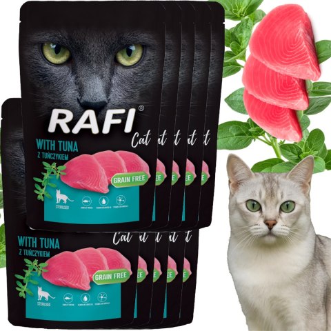 RAFI Karma Mokra Pasztet Dla Kotów Sterylizowanych z Tuńczykiem 100g x 10 szt.