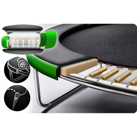 Trampolina ogrodowa 10ft/312cm z siatką wewnętrzną i drabinką Neo-Sport