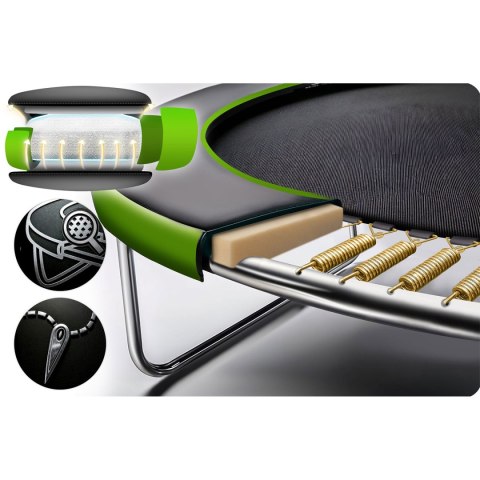 Trampolina ogrodowa 6ft/183cm z siatką zewnętrzną i drabinką Neo-Sport