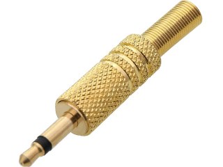 1163# Wtyk jack 3,5 mono złoty