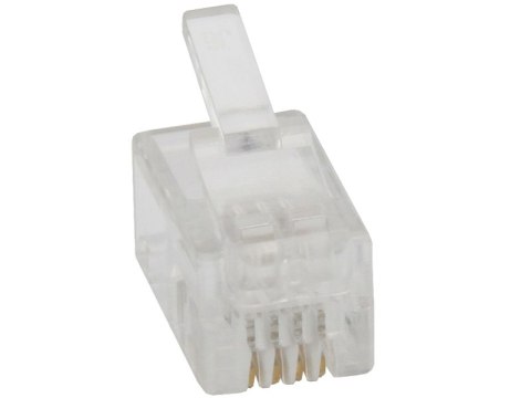 1253# Wtyk telefoniczny 4p4c (rj9) 100 pack