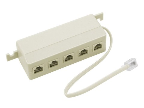 3308# Rozgałęźnik telefoniczny wtyk -5gniazdo mod 6p4c