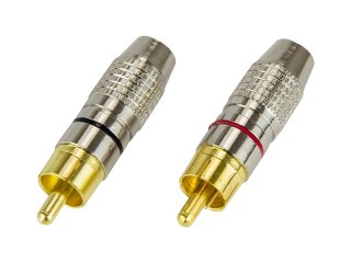 3775# Wtyk rca silver-złocony professional
