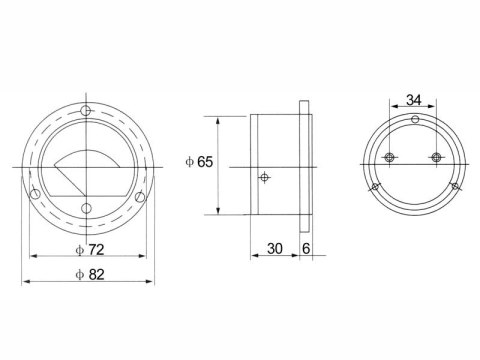 51-115# Miernik analogowy voltomierz okrągły 15v