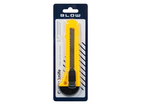 3136# Nożyk łamany 18mm introligatorski plastikowy żółty