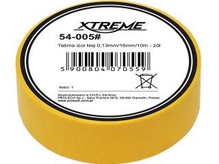 54-005# Taśma izolacyjna klejąca 0,13mm/15mm/10m - żółta