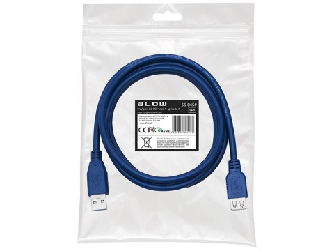 66-045# Przyłącze usb a - a 3.0 1,5m wtyk-gniazdo zawieszka