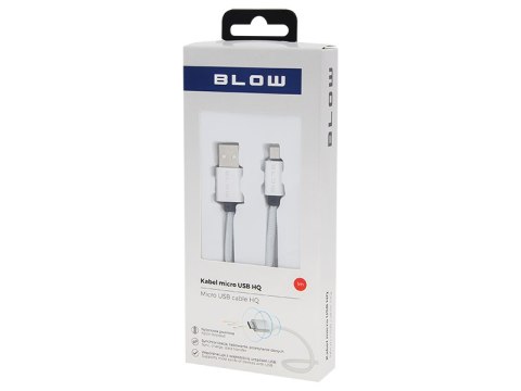 66-091# Przyłącze usb a - micro b 1,0m plecionka-srebrny