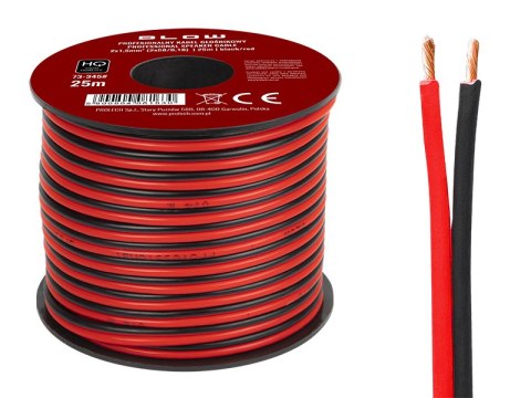 73-345# Przewód głośnikowy 2x1,50mm czarno-czerwony 25m