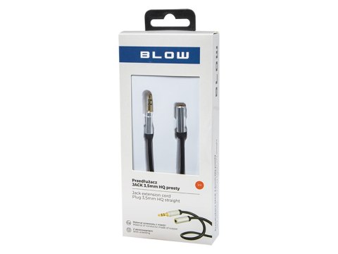 91-282# Przedłuzacz jack 3,5mm 1m prosty metal blist blister