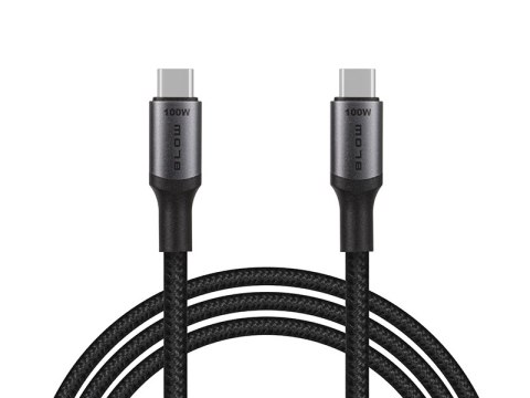 66-159# Przyłącze usb-c - usb-c 2.0 1,0m czarne plecionka 100w