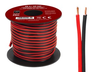 73-343# Przewód głośnikowy 2x0,75mm czarno-czerwony 25m