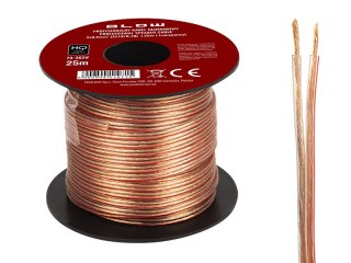 73-362# Przewód głośnikowy 2x0,50mm przezroczysty 25m