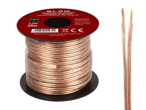 73-363# Przewód głośnikowy 2x0,75mm przezroczysty 25m