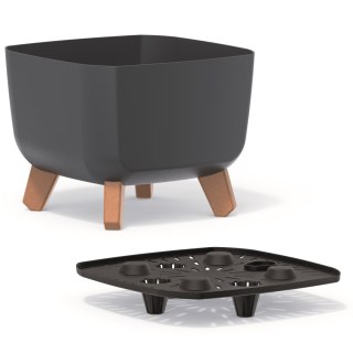 Doniczka GRACIA SQUARE DGQL240 - antracytowy