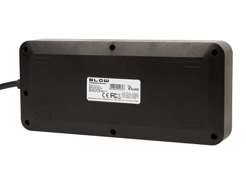 98-211# Przedłużacz sieciowy ps-630 6-gniazd 3xusb 1xusb-c 3m czarny 3x1mm