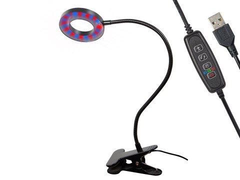 71-307# Lampa stojąca do uprawy roślin z klipsem