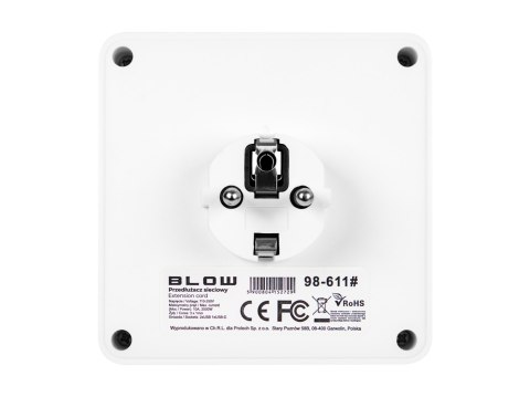 98-611# Rozgałęźnik r-20 pr 2-gniazda + 2usb + usb-c białe