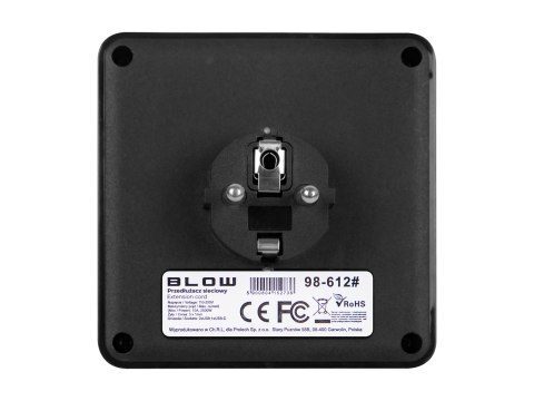 98-612# Rozgałęźnik r-20 pr 2-gniazda + 2usb + usb-c czarny